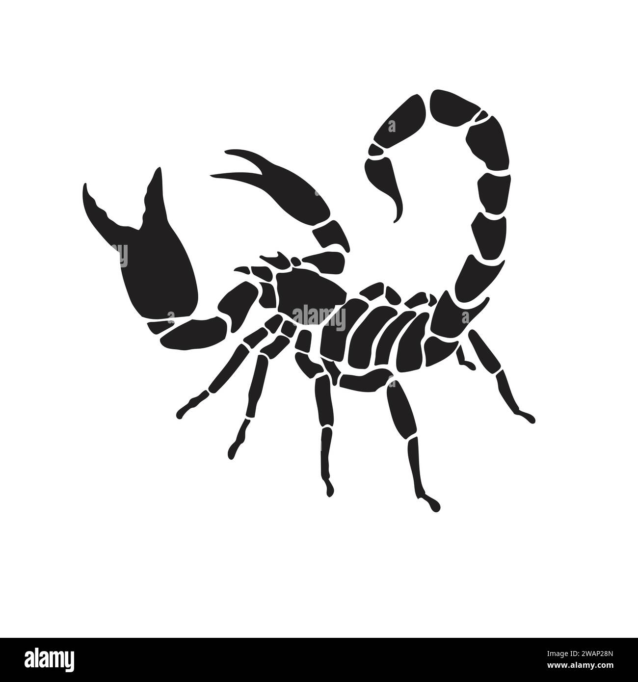 scorpion vector silhouette isolated on white background Stock Vector