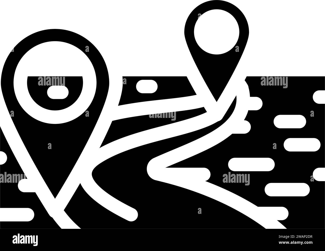 map pointer location glyph icon vector illustration Stock Vector Image ...