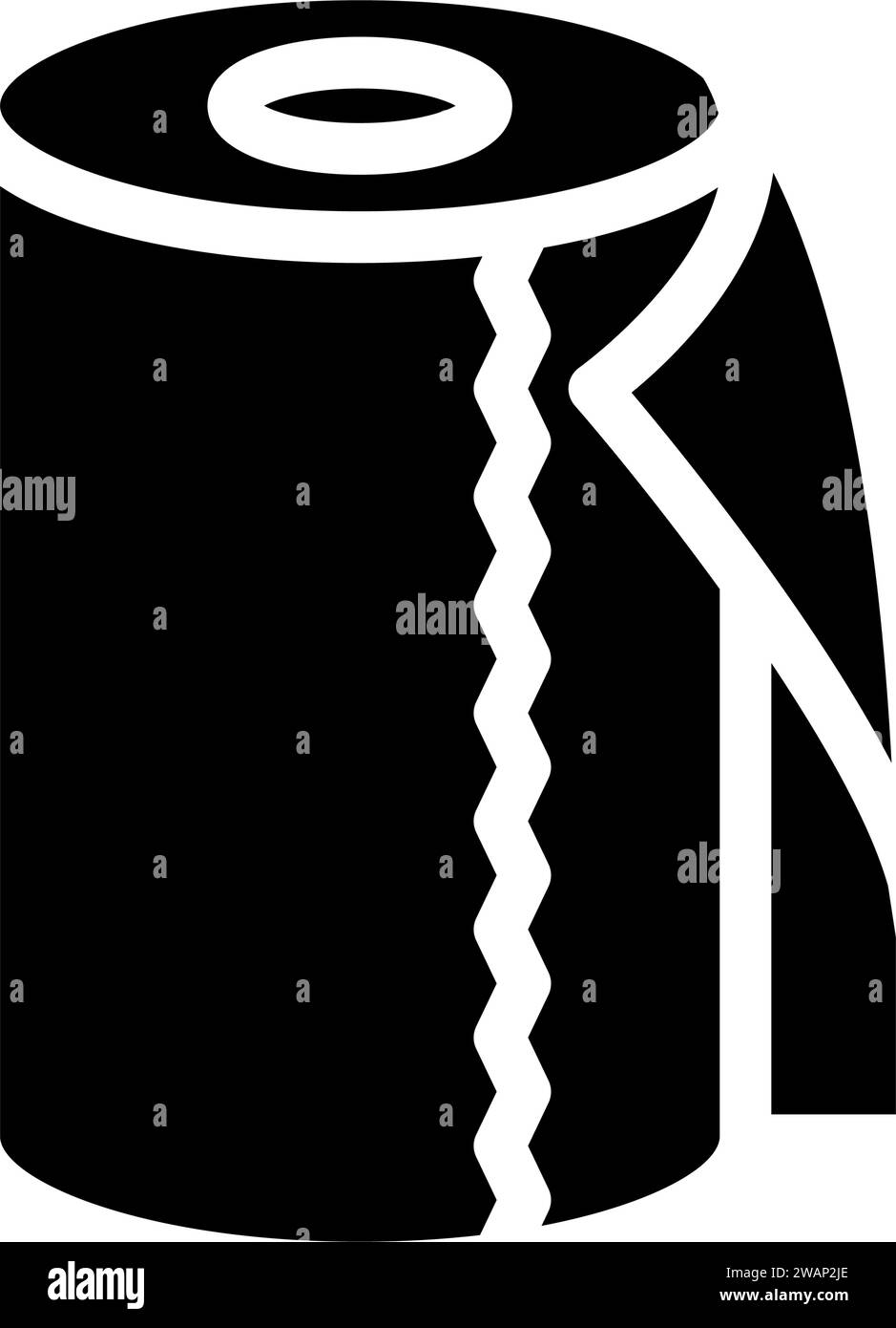kitchen roll paper towel glyph icon vector illustration Stock Vector