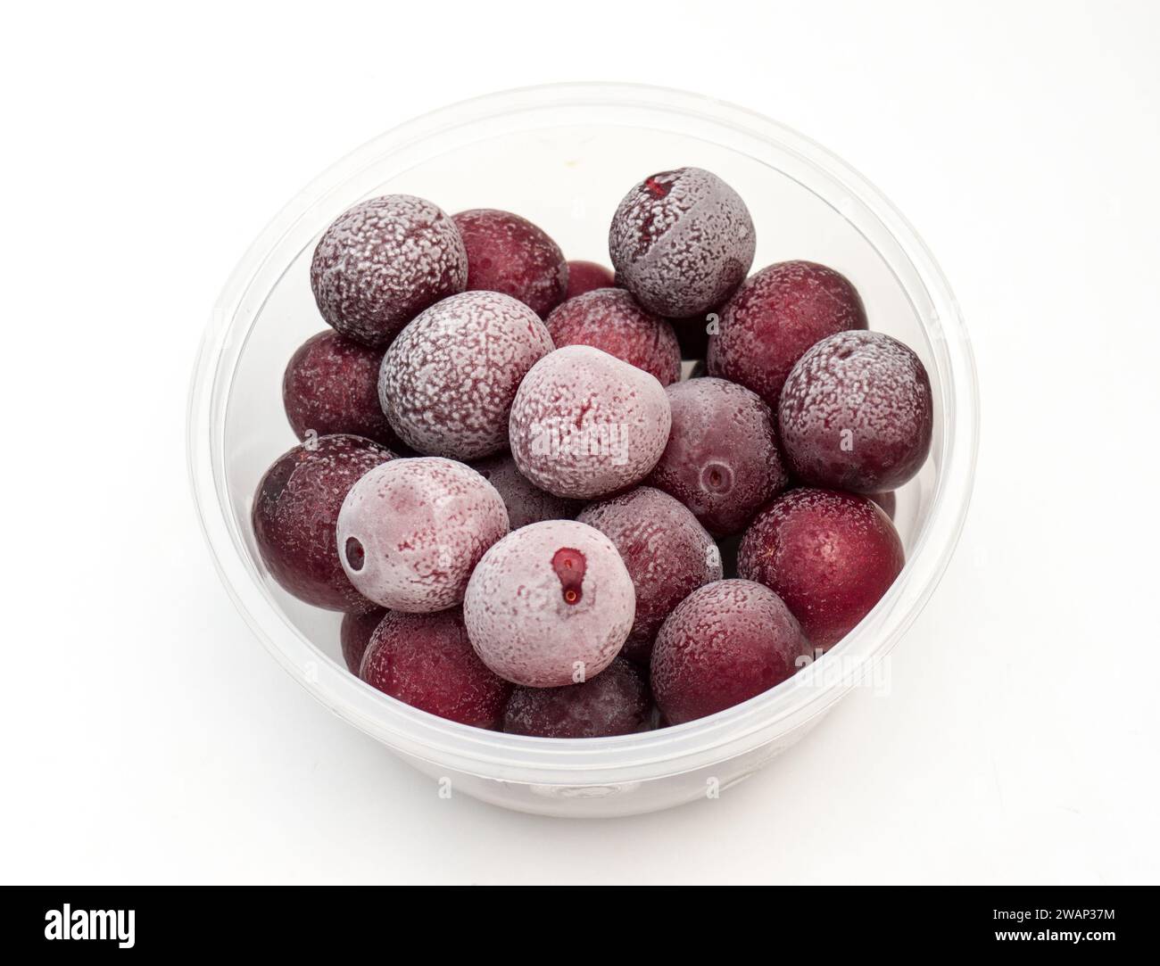Frozen plums. Stock Photo