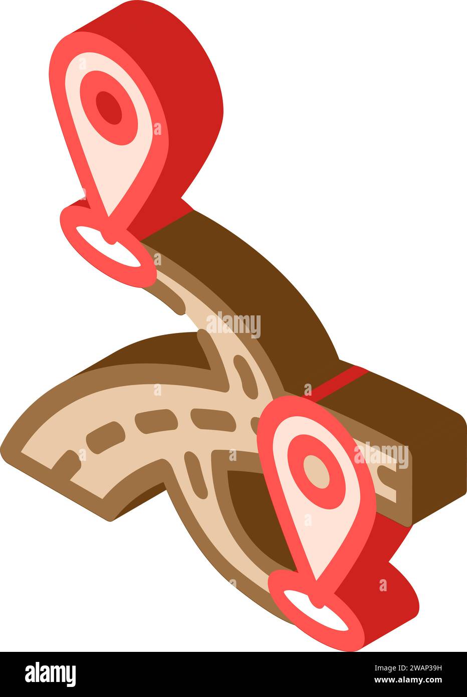 map pointer place isometric icon vector illustration Stock Vector Image ...