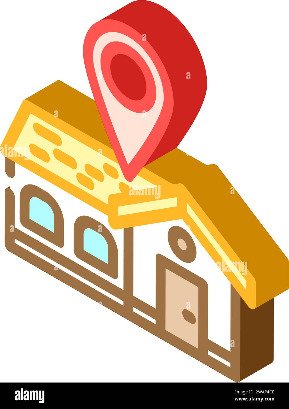 home map location isometric icon vector illustration Stock Vector Image ...