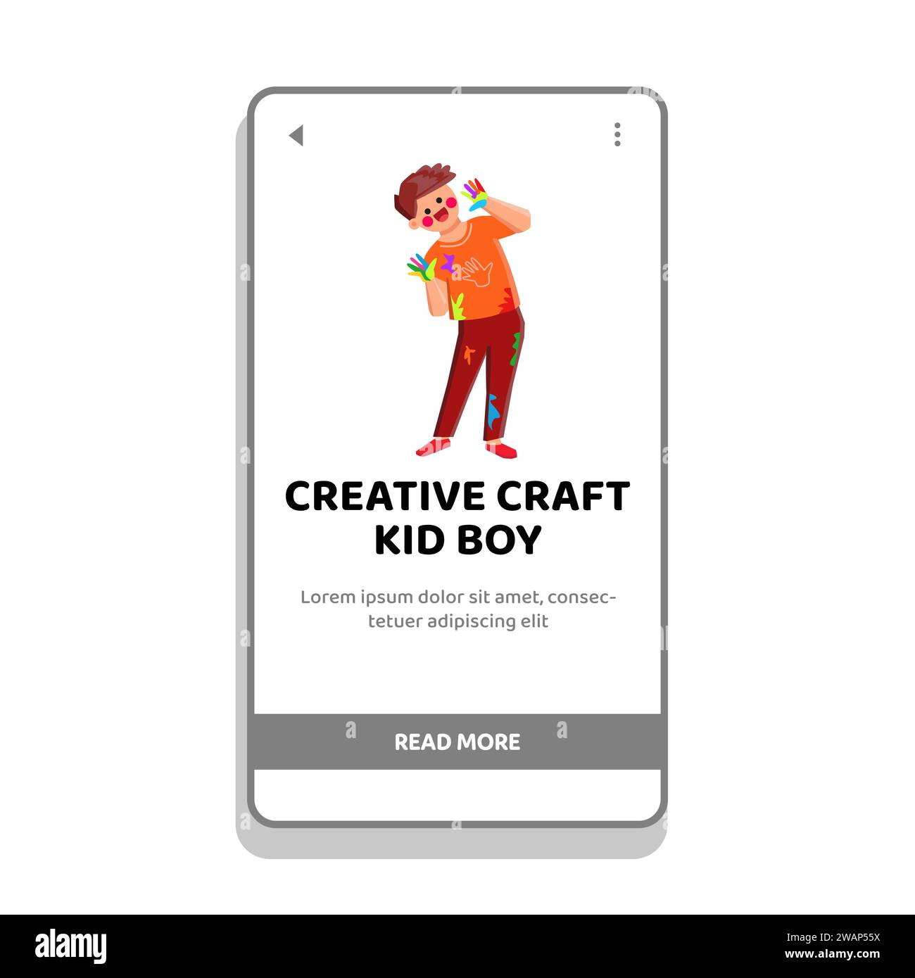 school creative craft kid boy vector Stock Vector Image & Art - Alamy