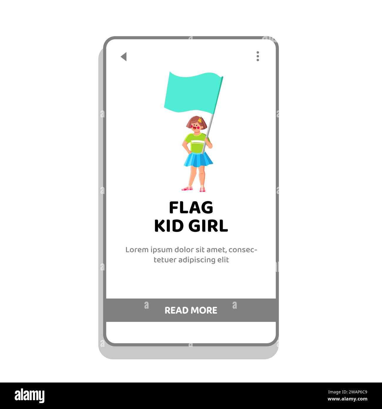 Happy Flag Kid Girl Vector Stock Vector Image Art Alamy happy-flag-kid-girl-vector-stock-vector-image-art-alamy