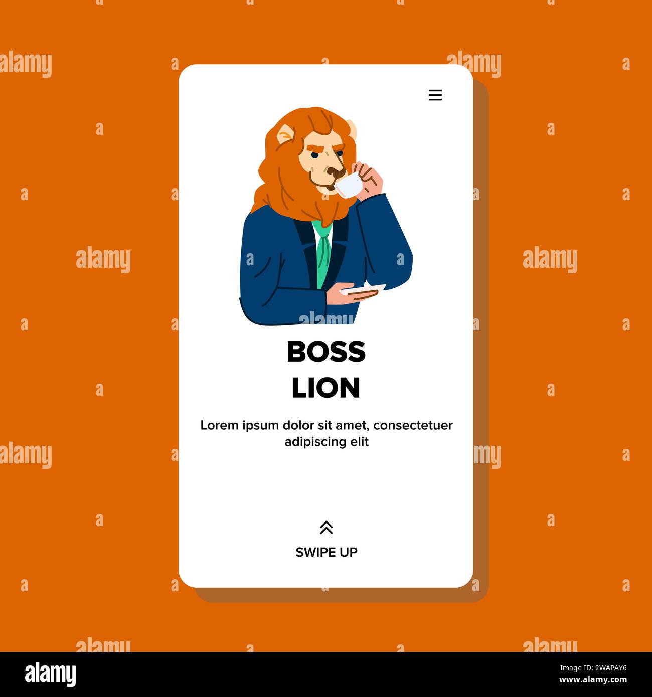 man-boss-lion-vector-stock-vector-image-art-alamy