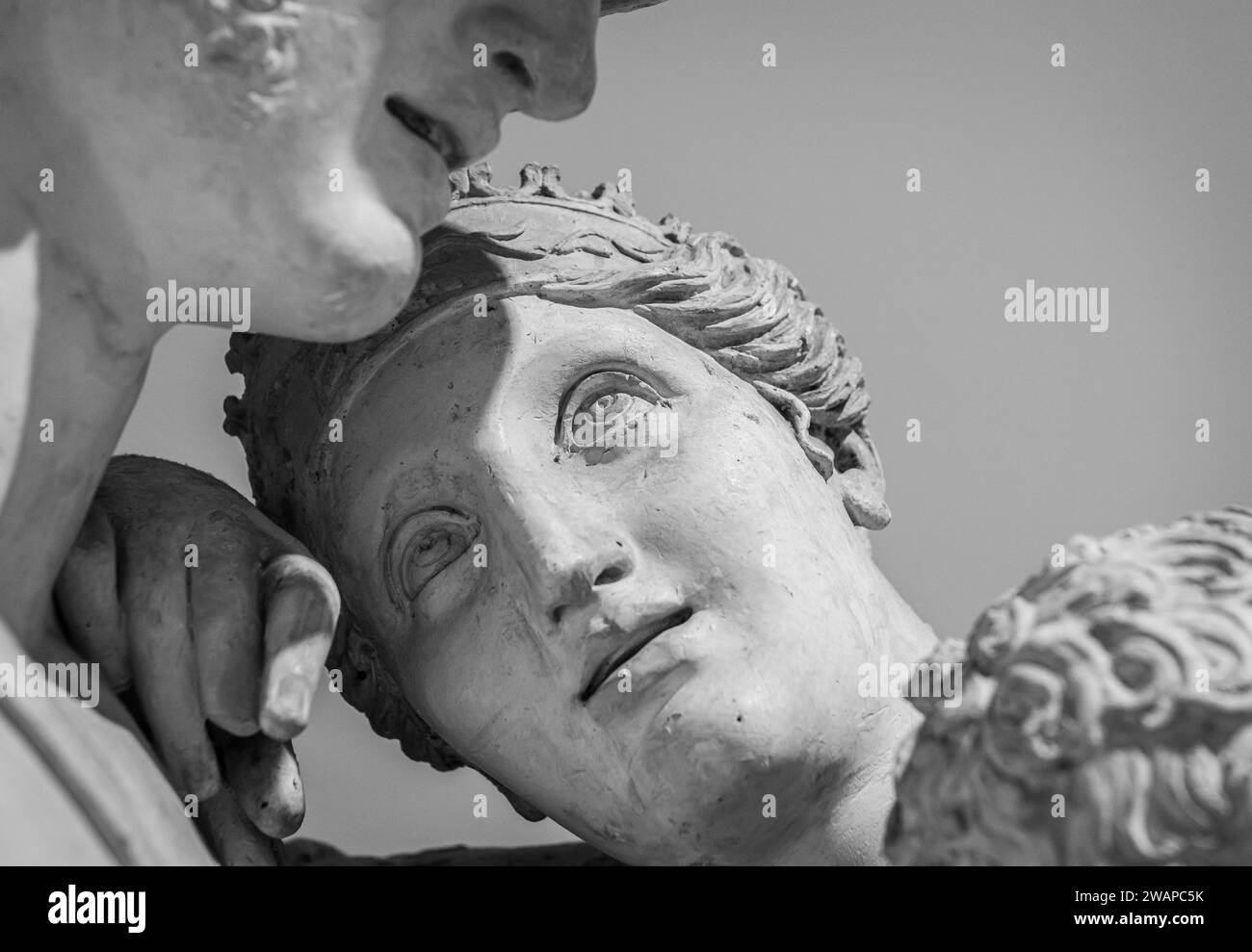 plaster statue Hector and Andromache by artist Giuseppe de Fabris