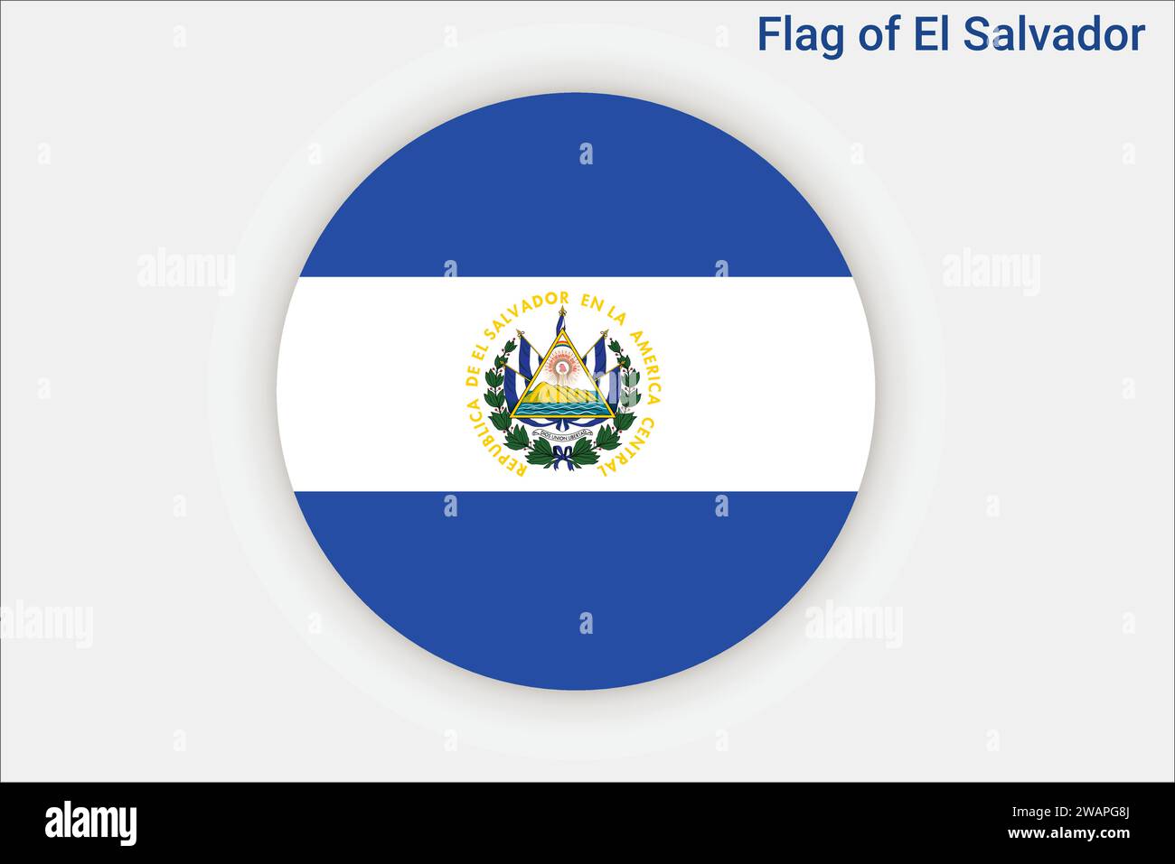 High detailed flag of El Salvador. National El Salvador flag. North