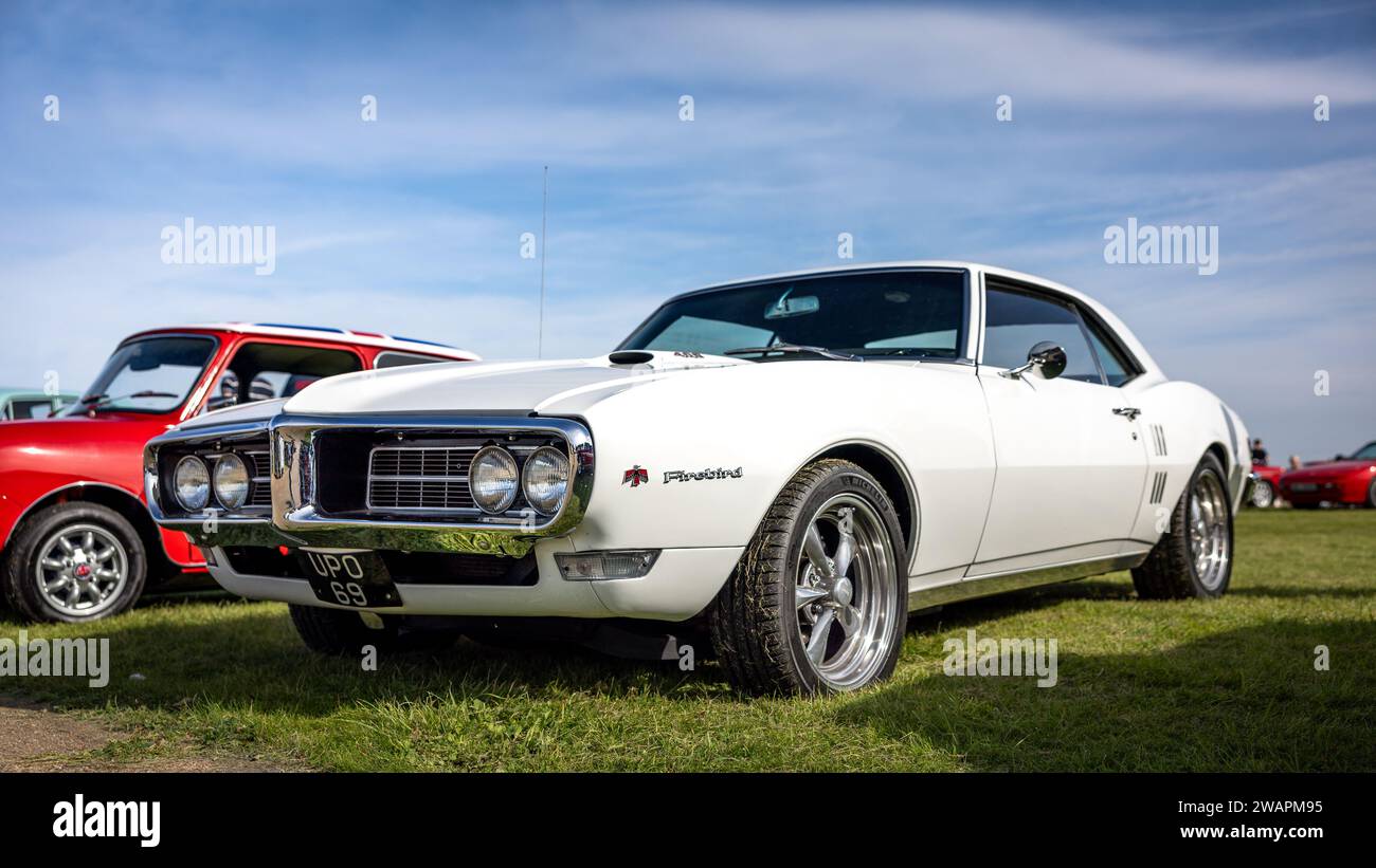 1968 Pontiac Firebird, on display at the Bicester Heritage Scramble on 8th October 2023. Stock Photo
