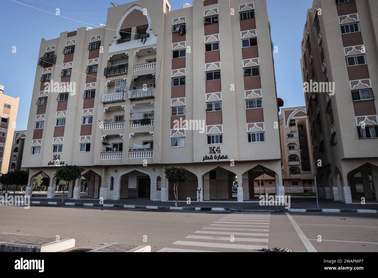 A view of the Qatarifunded Hamad Town residential complex in Khan Yunis A view of the Qatari