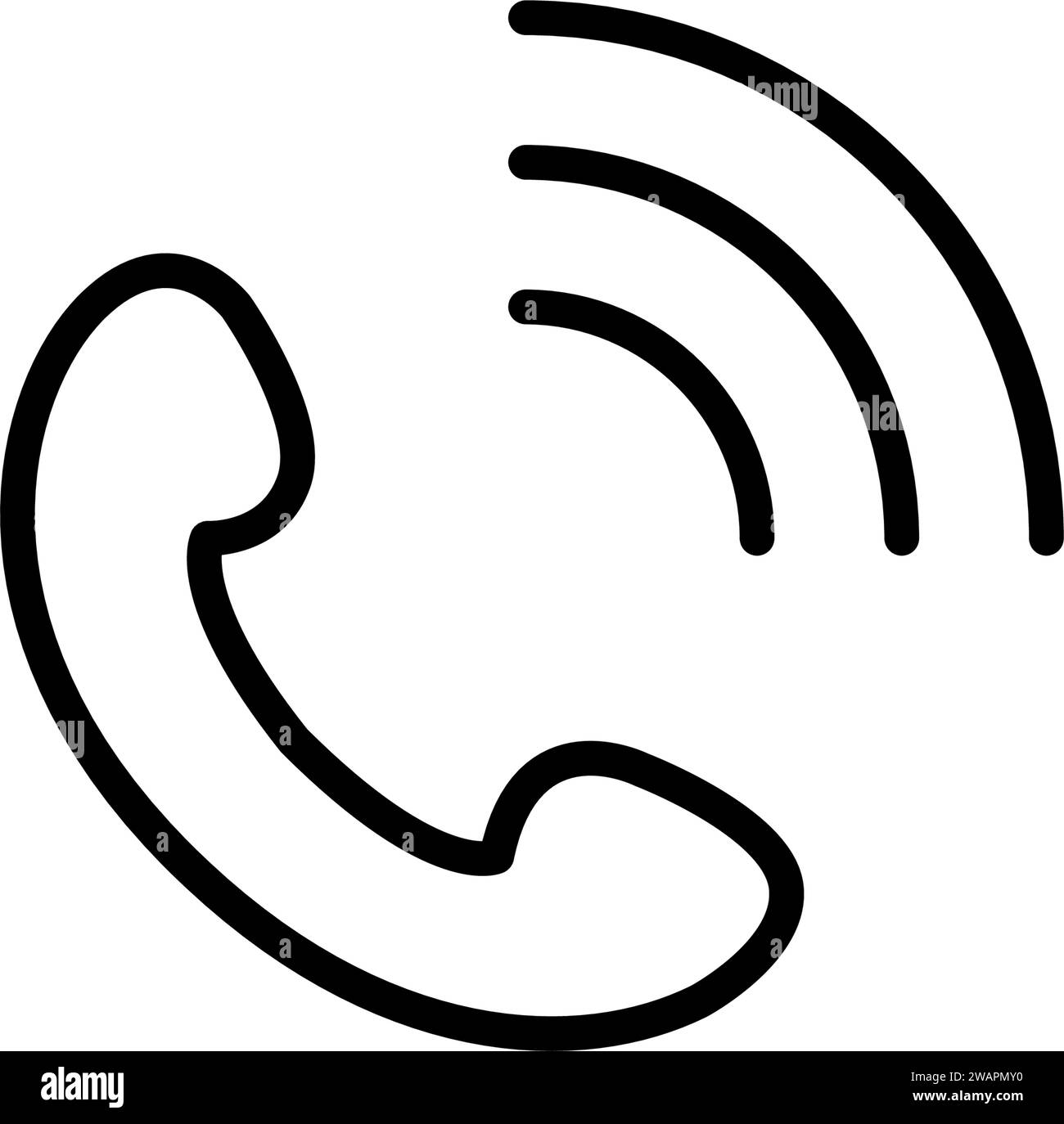 Phone call. Pixel perfect, editable stroke icon Stock Vector