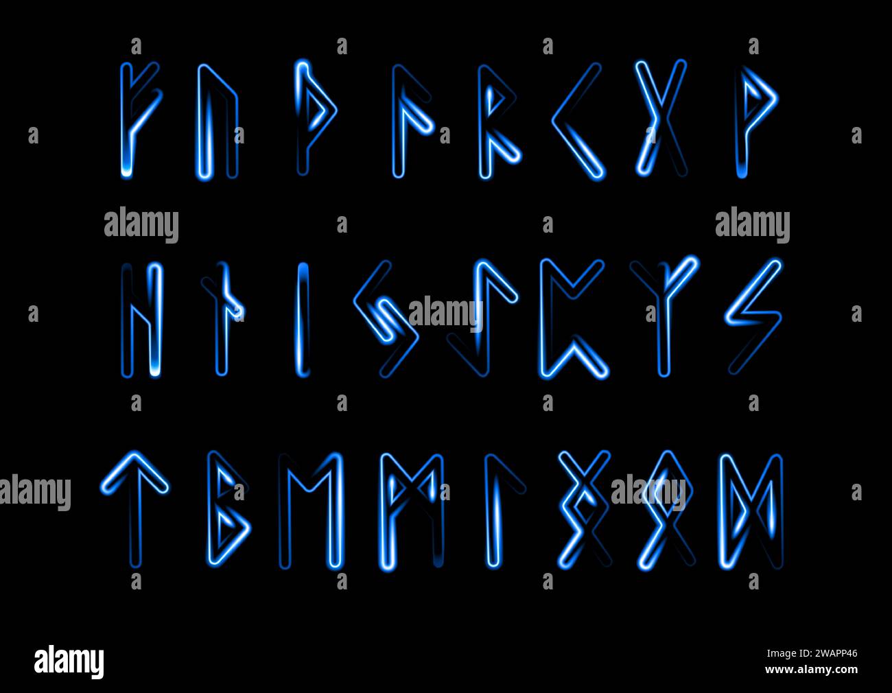 Set of runes hi-res stock photography and images - Alamy