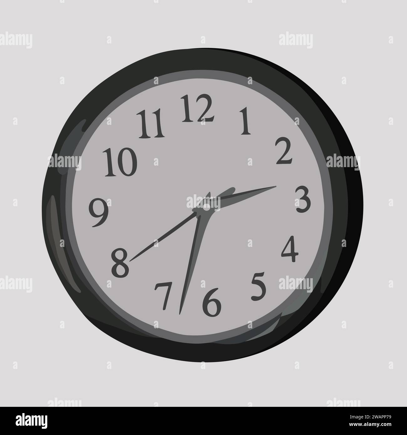 Vector isolated illustration of wall clock Stock Vector Image & Art - Alamy
