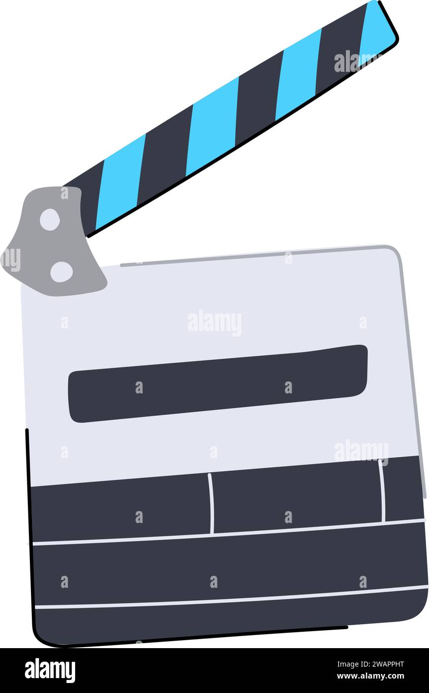 slate clapperboard cartoon vector illustration Stock Vector Image & Art ...