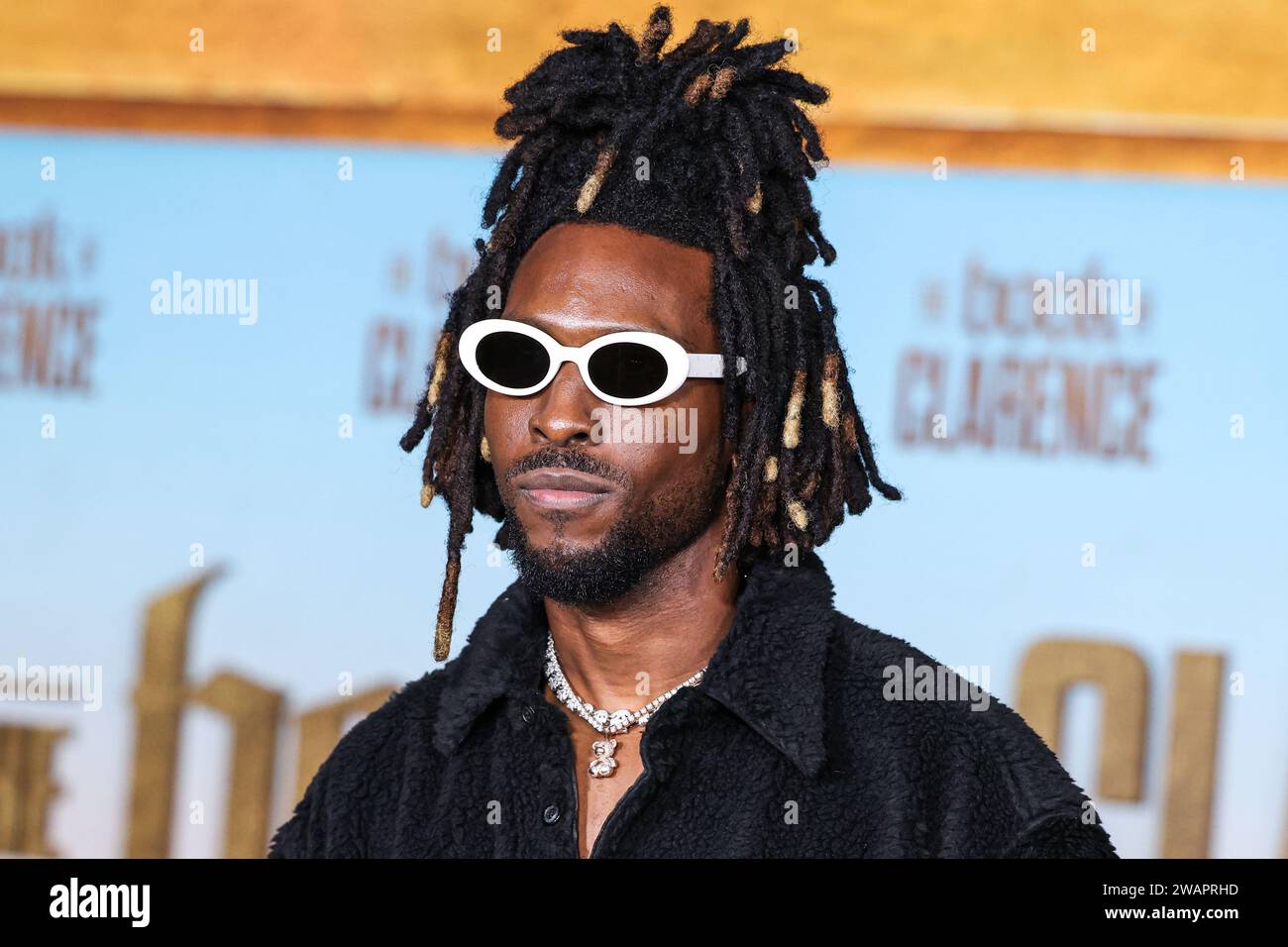 Los Angeles, United States. 05th Jan, 2024. LOS ANGELES, CALIFORNIA, USA - JANUARY 05: SAINt JHN (Carlos St. John Phillips) arrives at the Los Angeles Premiere Of Sony Pictures' 'The Book of Clarence' held at the David Geffen Theater at the Academy Museum of Motion Pictures on January 5, 2024 in Los Angeles, California, United States. (Photo by Xavier Collin/Image Press Agency) Credit: Image Press Agency/Alamy Live News Stock Photo