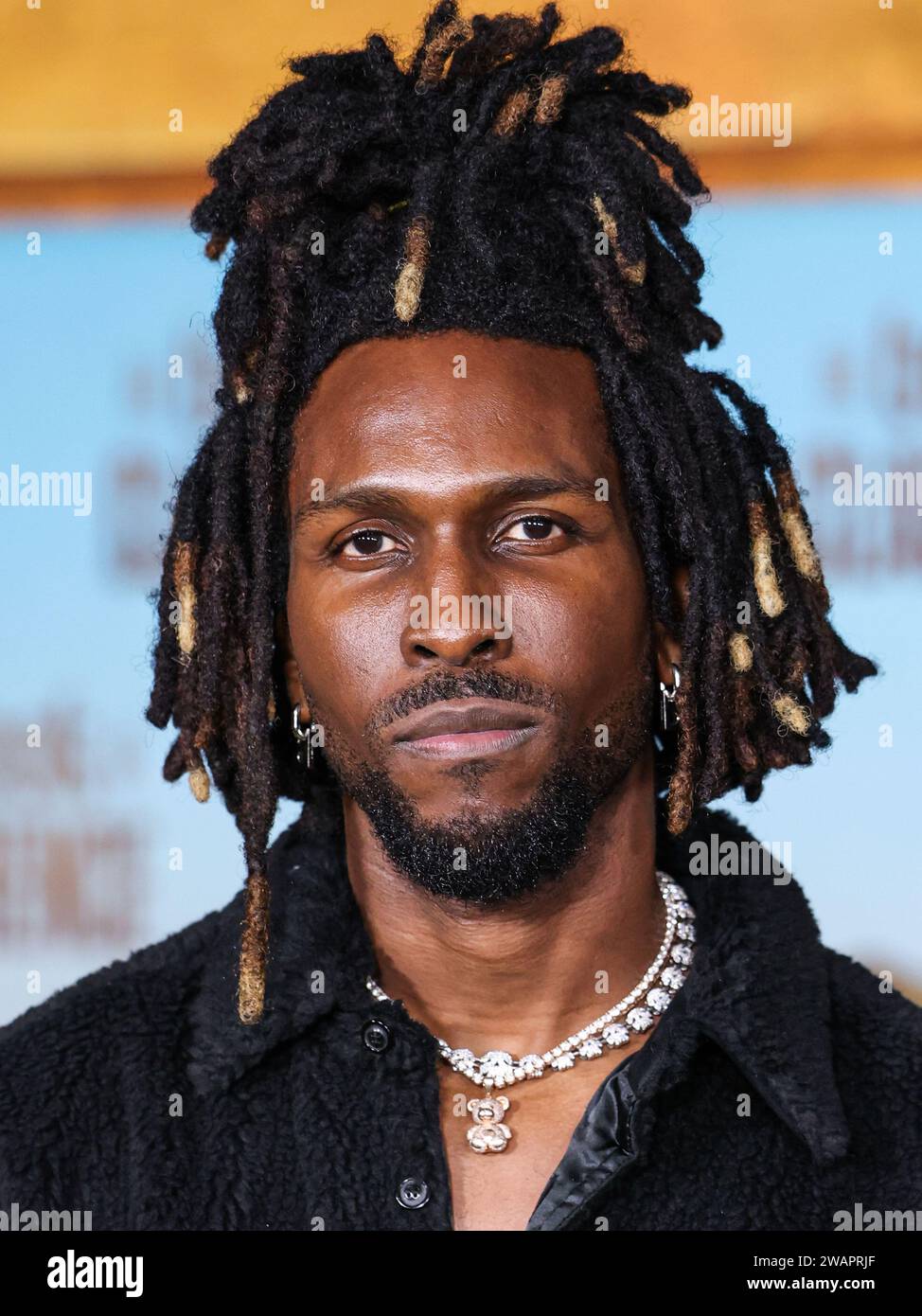 Los Angeles, United States. 05th Jan, 2024. LOS ANGELES, CALIFORNIA, USA - JANUARY 05: SAINt JHN (Carlos St. John Phillips) arrives at the Los Angeles Premiere Of Sony Pictures' 'The Book of Clarence' held at the David Geffen Theater at the Academy Museum of Motion Pictures on January 5, 2024 in Los Angeles, California, United States. (Photo by Xavier Collin/Image Press Agency) Credit: Image Press Agency/Alamy Live News Stock Photo