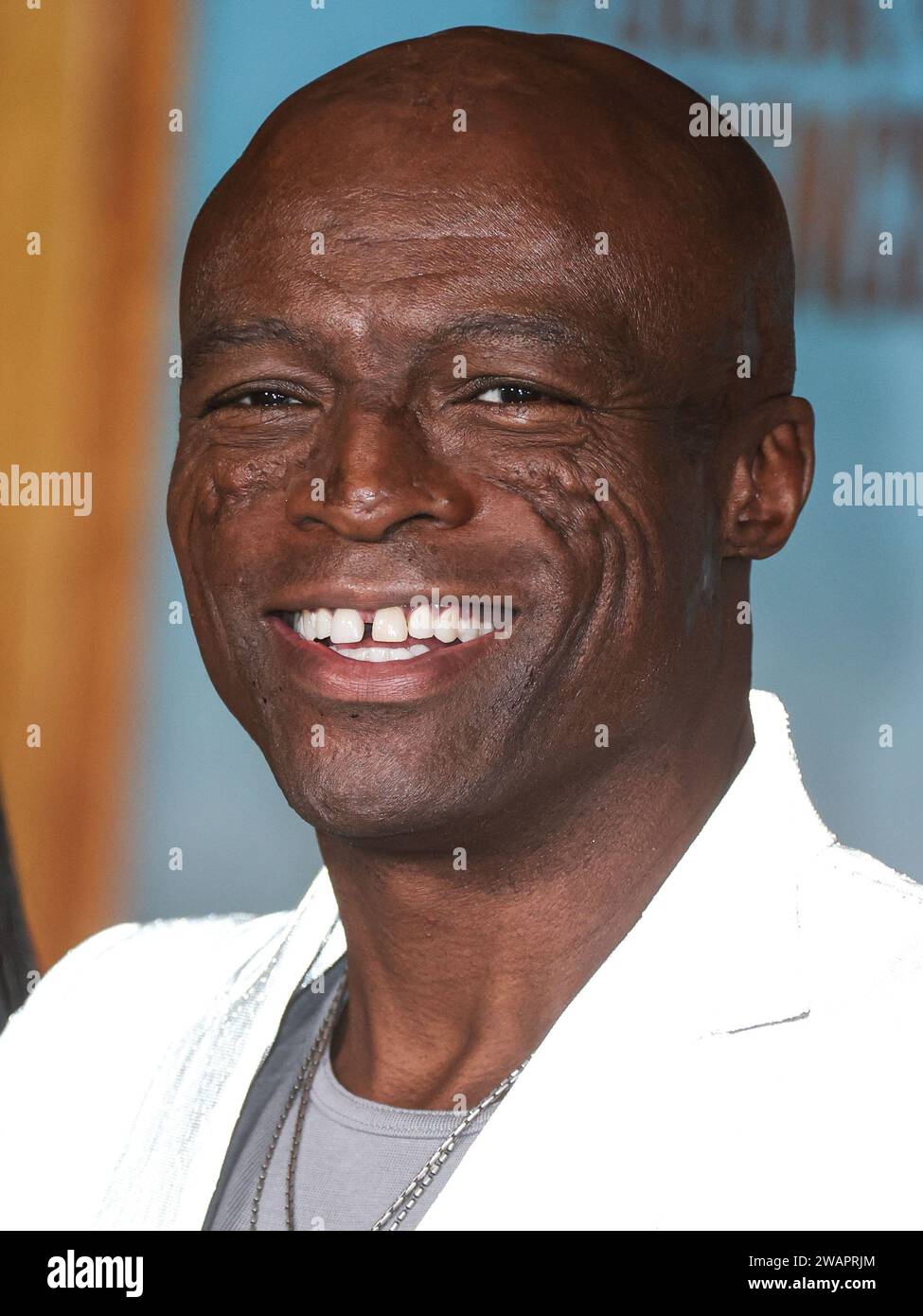 Los Angeles, United States. 05th Jan, 2024. LOS ANGELES, CALIFORNIA, USA - JANUARY 05: Seal (Seal Henry Olusegun Olumide Adeola Samuel) arrives at the Los Angeles Premiere Of Sony Pictures' 'The Book of Clarence' held at the David Geffen Theater at the Academy Museum of Motion Pictures on January 5, 2024 in Los Angeles, California, United States. (Photo by Xavier Collin/Image Press Agency) Credit: Image Press Agency/Alamy Live News Stock Photo