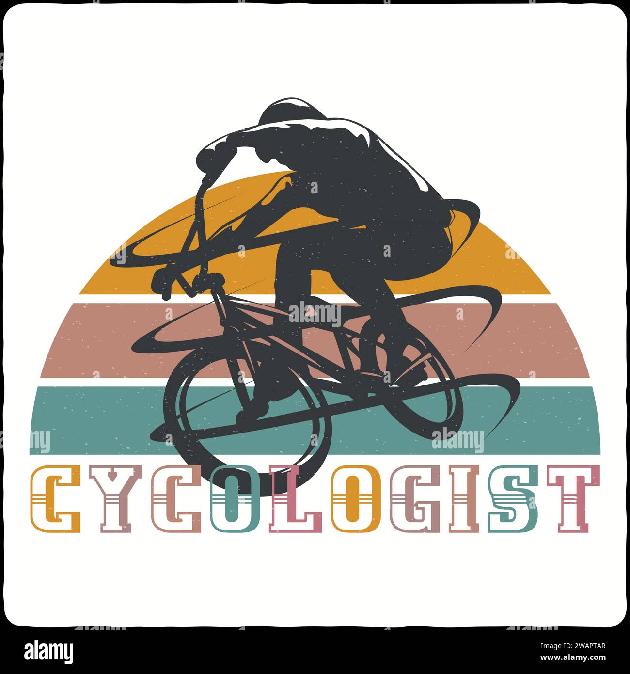 Bicycle T-Shirt Design Stock Vector