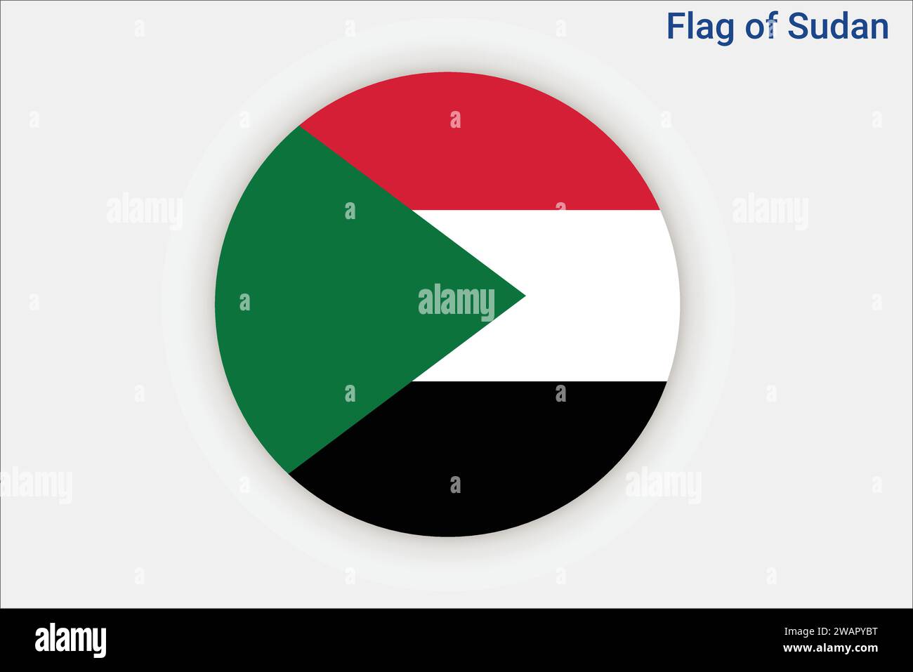 High detailed flag of Sudan. National Sudan flag. Africa. 3D illustration Stock Vector Image ...