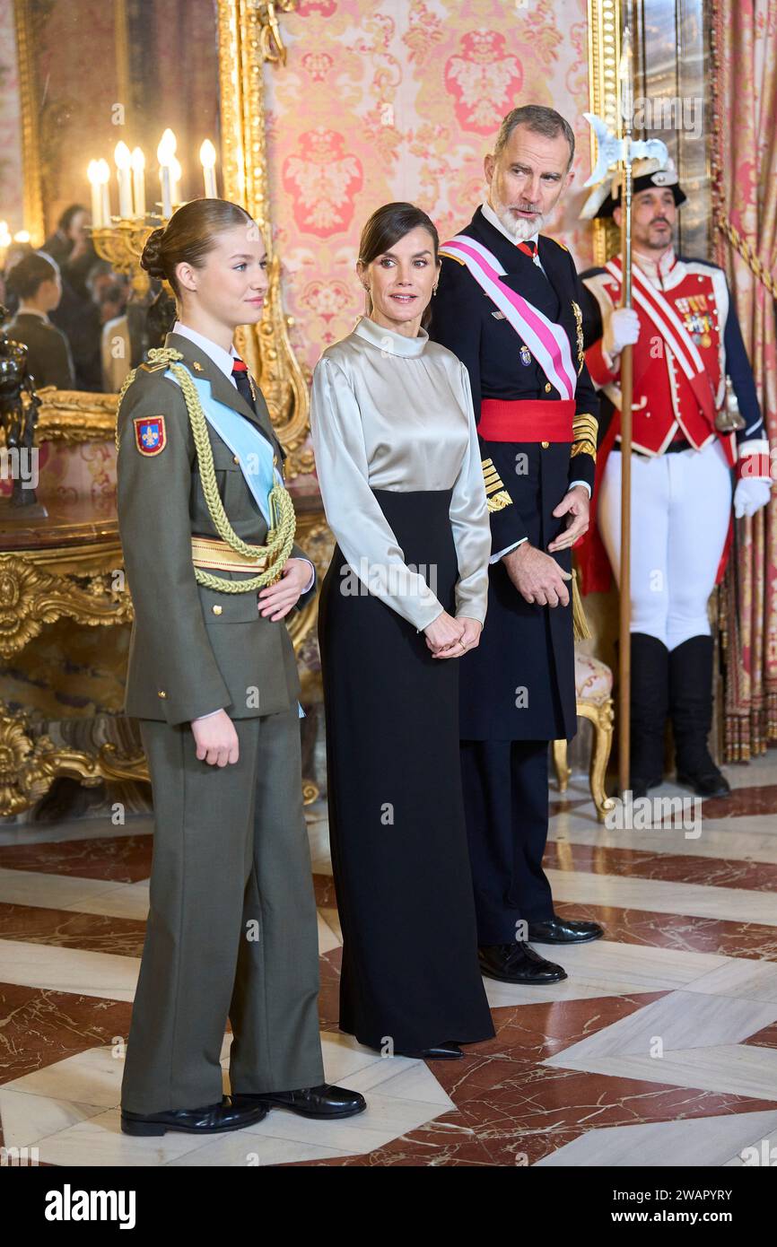 Madrid. Spain. 20240106, King Felipe VI of Spain, Queen Letizia of ...