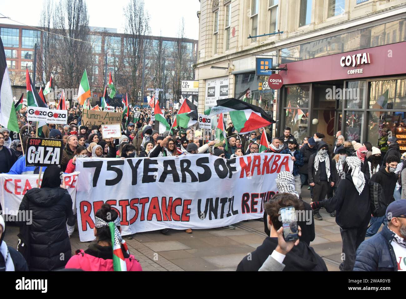 Over 2,000 demonstrators take part in a Pro-Palestine protest in