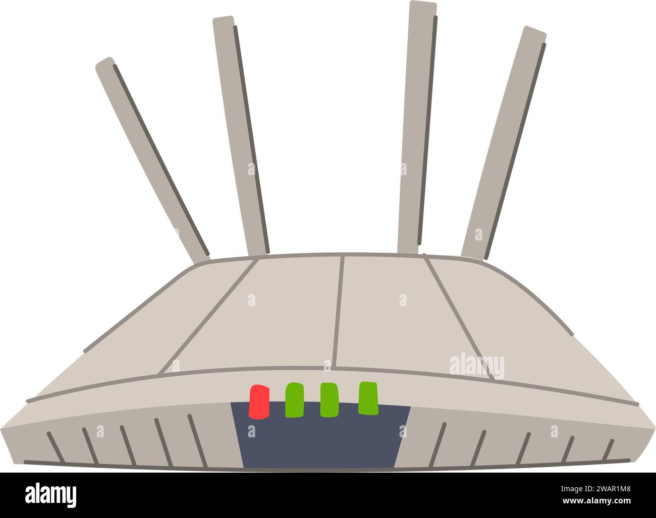 wifi router cartoon vector illustration Stock Vector