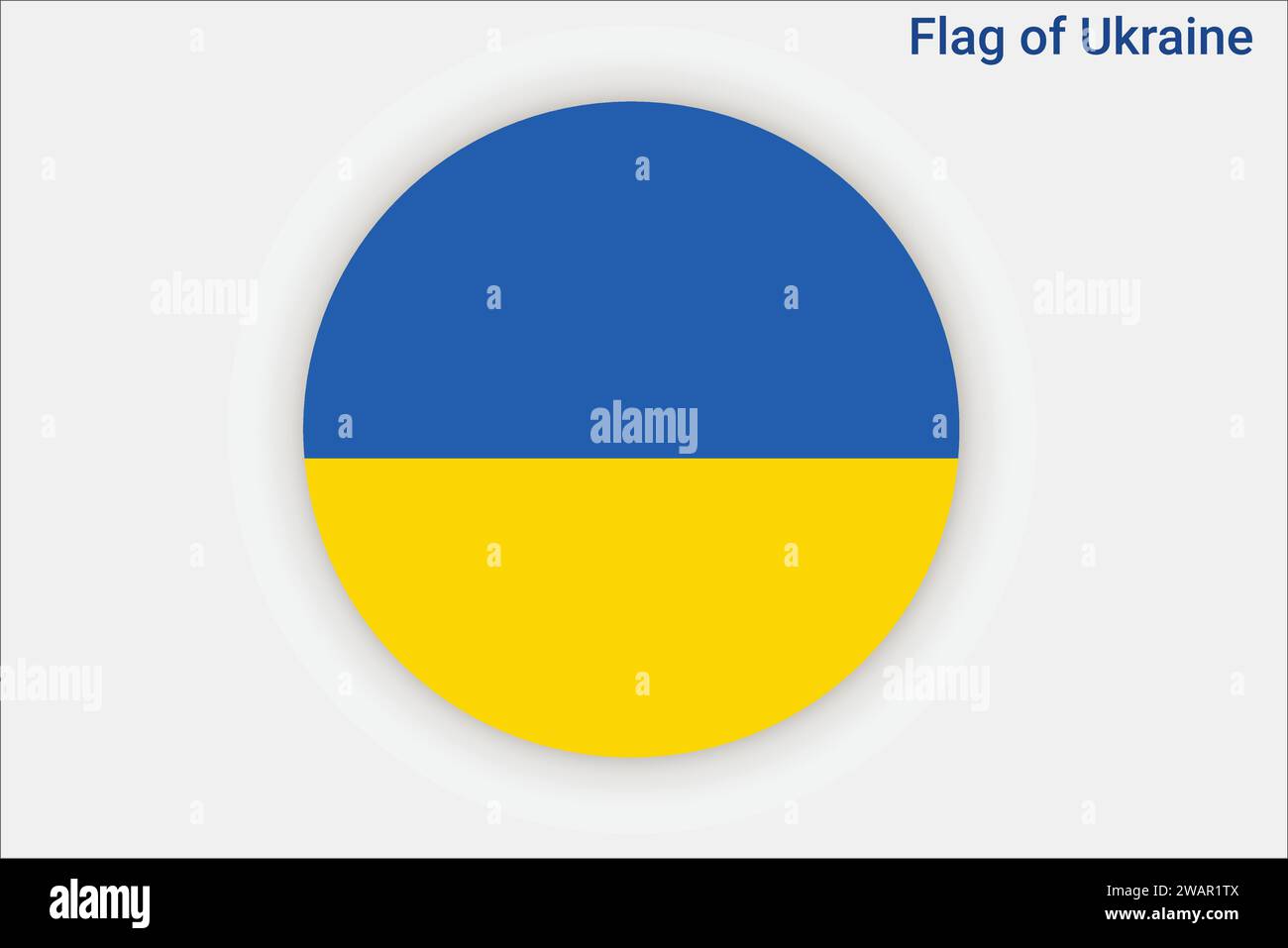 High detailed flag of Ukraine. National Ukraine flag. Europe. 3D