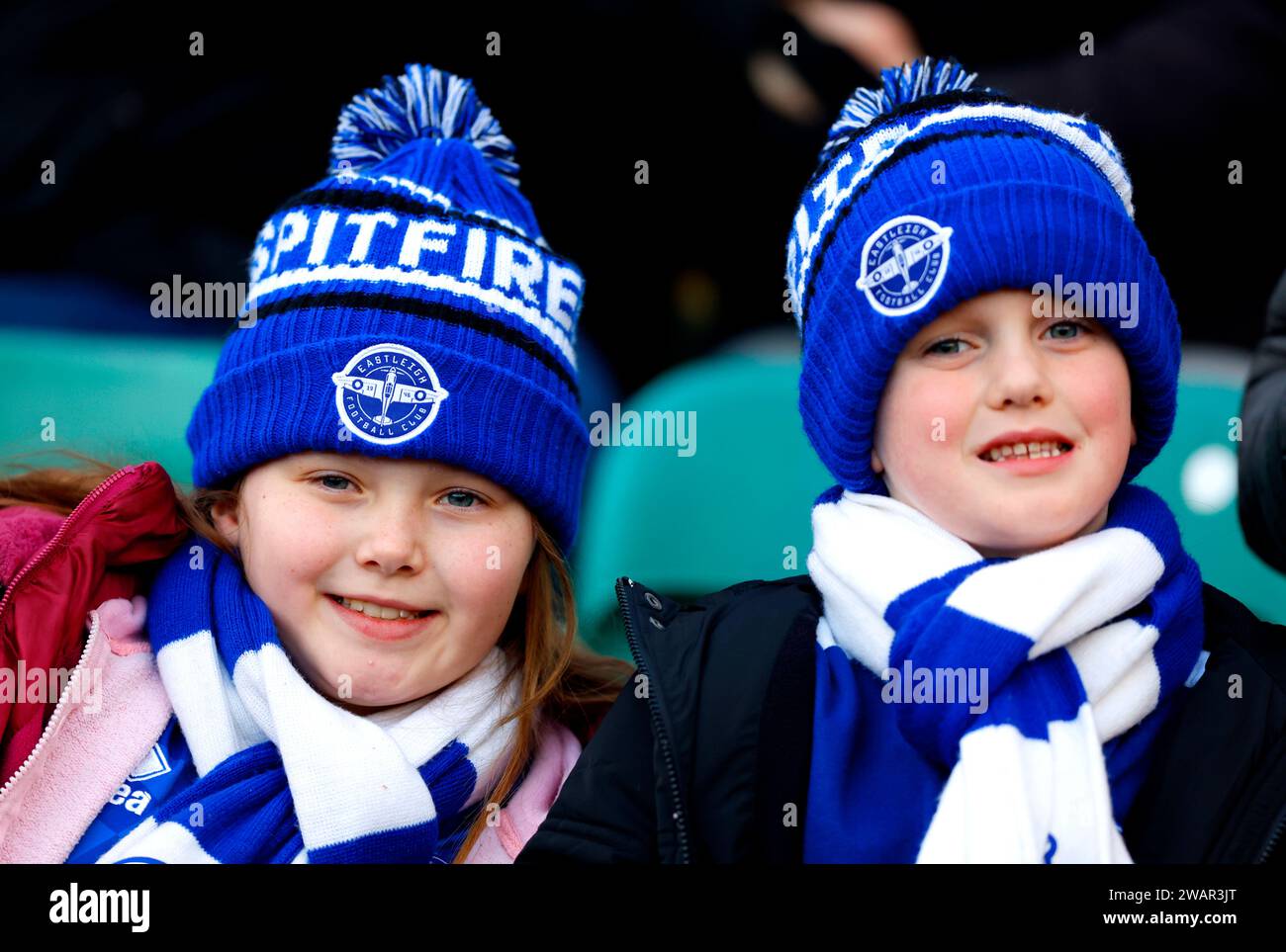 Eastleigh fans in the stands ahead of the Emirates FA Cup Third Round