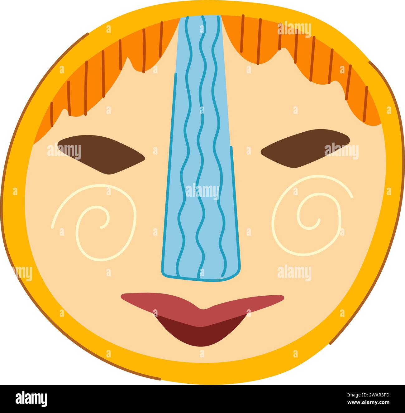 totem tribal mask cartoon vector illustration Stock Vector Image & Art
