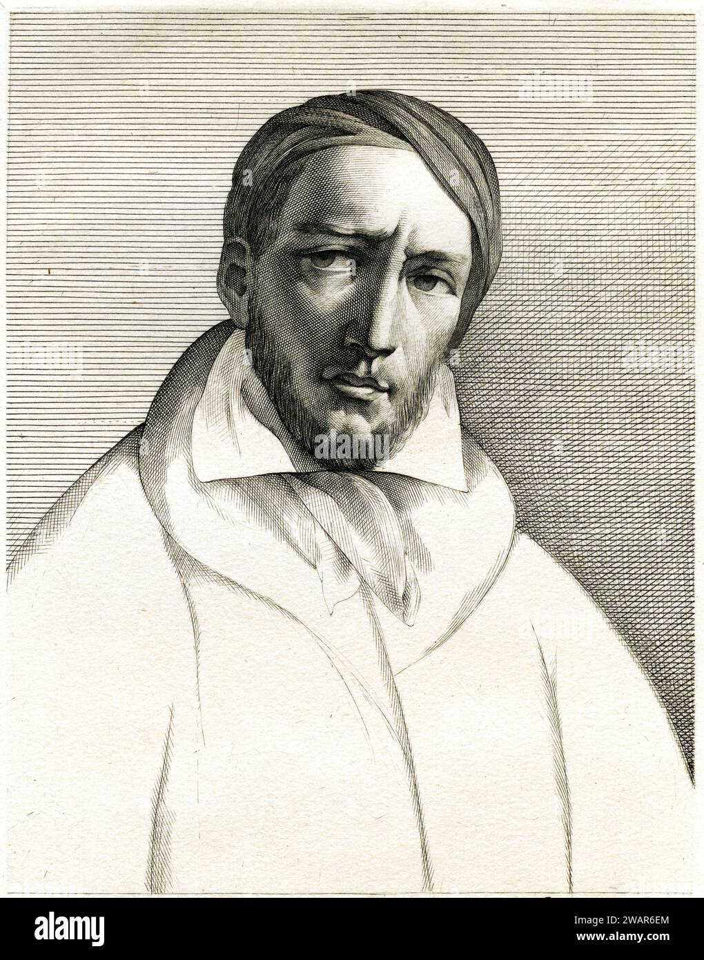 Portrait of Théodore Géricault (1791-1824) French Painter (c19th engraving) Vintage or Historical Illustration Stock Photo