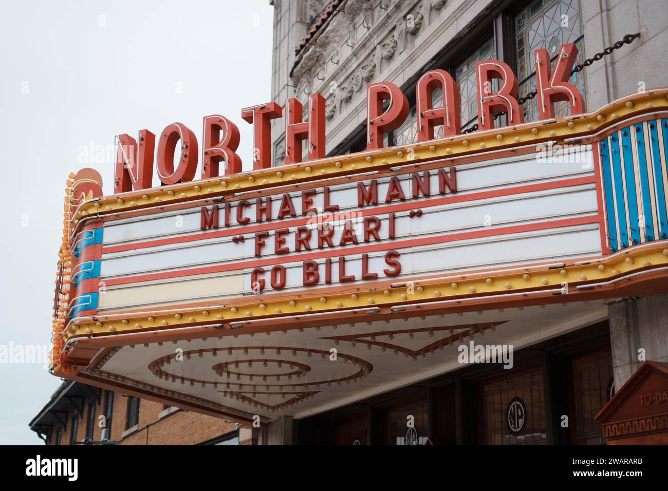 North Park Theatre vintage sign, Buffalo, New York Stock Photo - Alamy