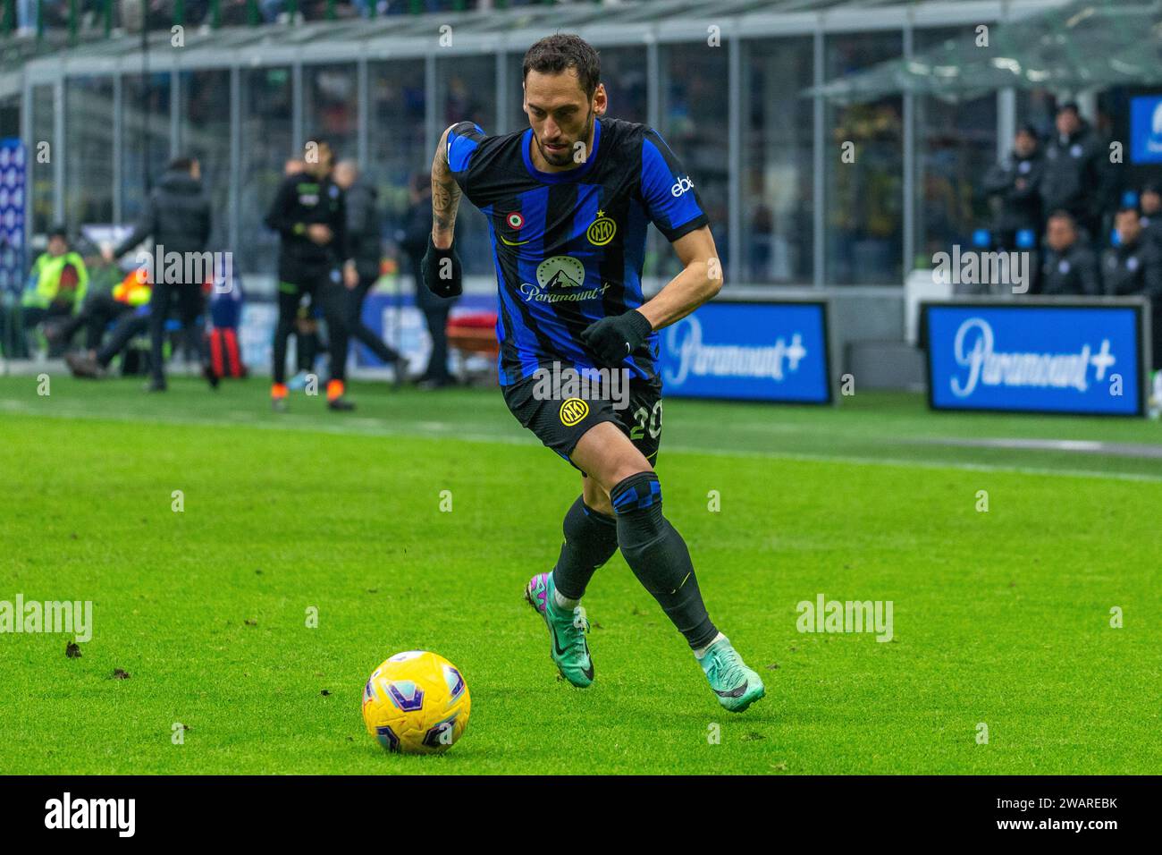 Milan, Italy January 6 2024 InterVerona serie A calhanoglu hakan