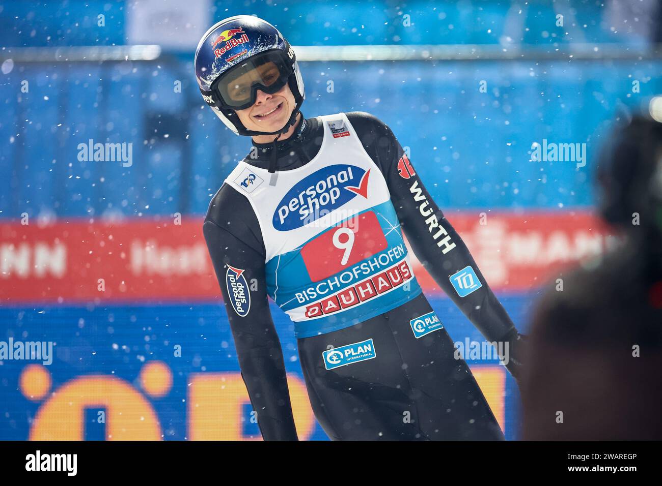 06 January 2024, Austria, Bischofshofen Nordic skiing/ski jumping
