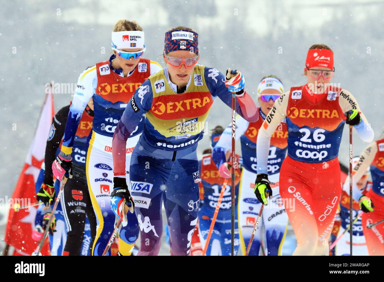 Val Di Fiemme, Trentino, Italy. 6th Jan, 2024. Womens FIS Cross Country