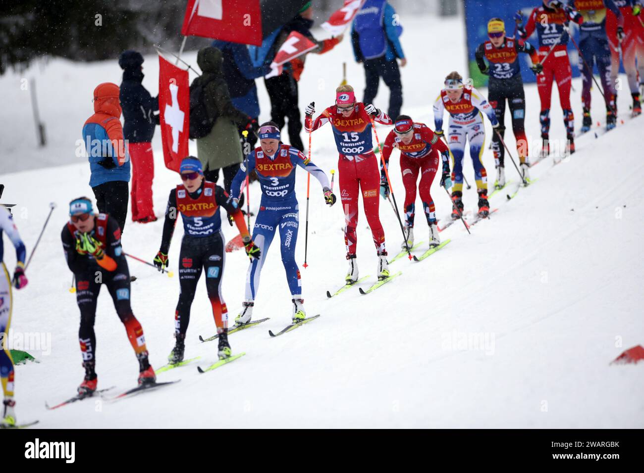 Val Di Fiemme, Trentino, Italy. 6th Jan, 2024. Womens FIS Cross Country