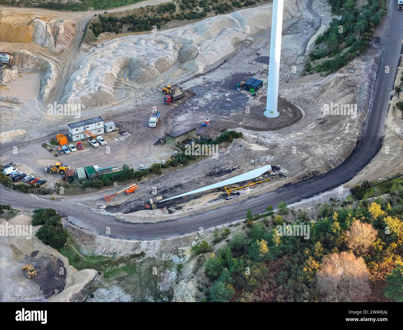 Wareham, Dorset, UK. 6th January 2023. UK Weather Aerial view of the