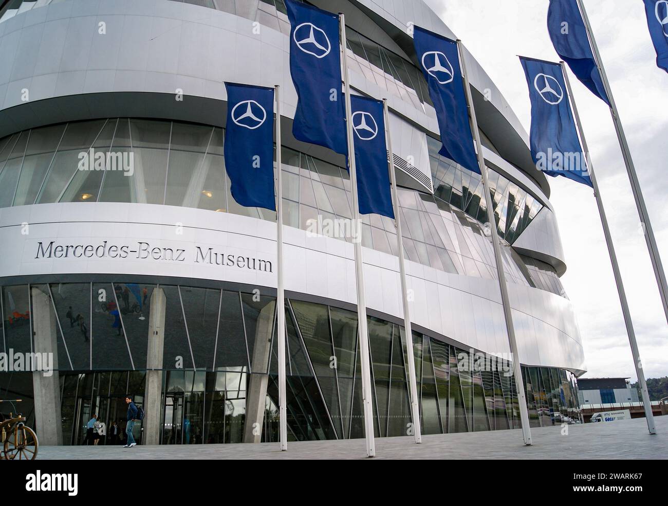 Stuttgart, Germany - 28 August 2010: The Mercedes-Benz Museum in Stuttgart, designed by UN Studio, opened in 2006. It covers the history of the Merced Stock Photo