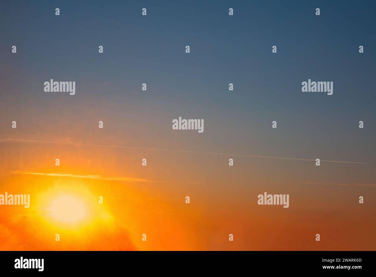 Beautiful sky background - Sunset Sunrise sky with light clouds and ...