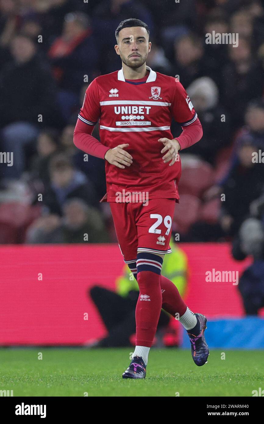 Sam Greenwood of Middlesbrough during the Emirates FA Cup Third Round