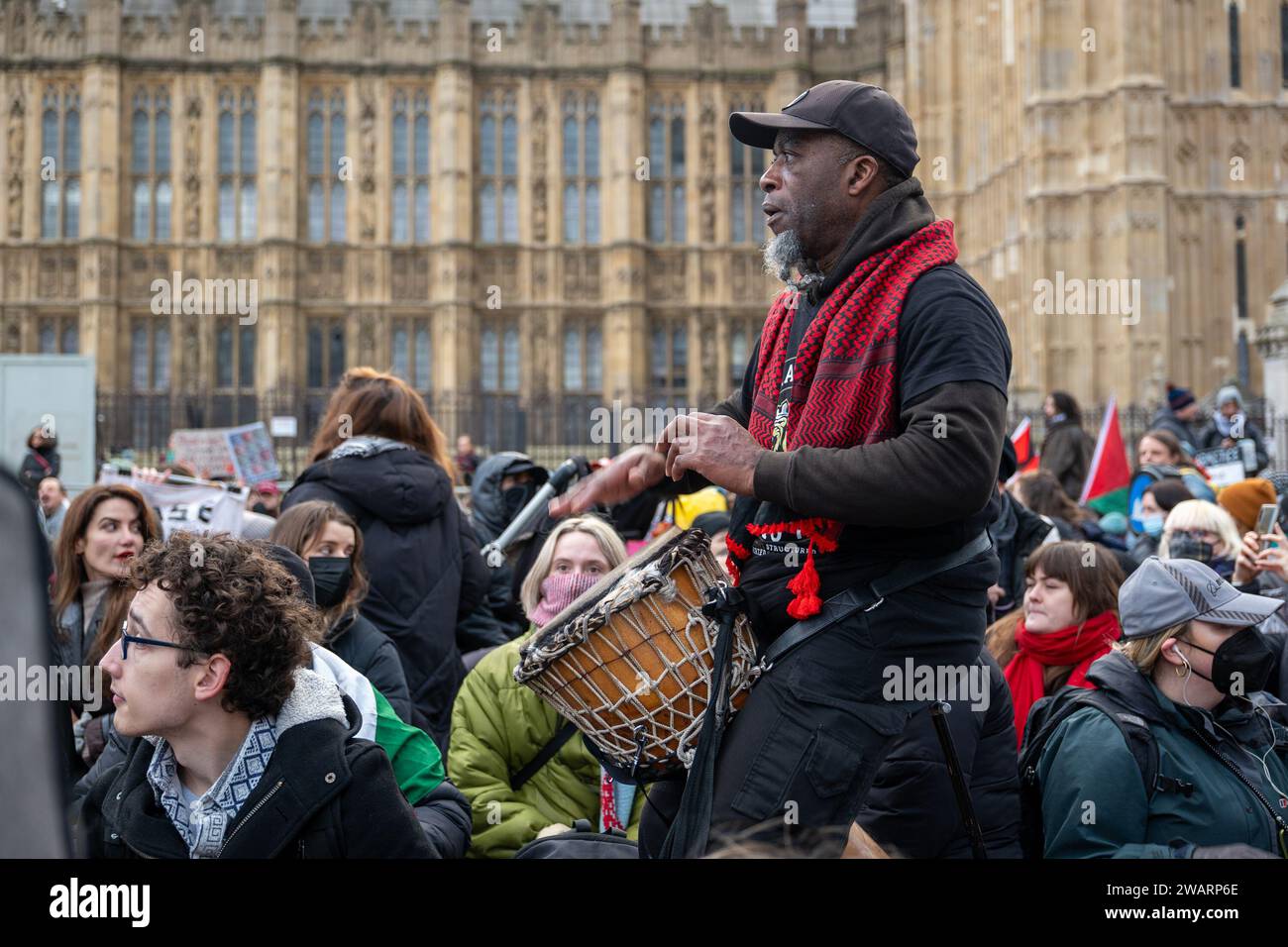 London UK 06 JAN 2024 Anti War Protestors Gathered In Central London   Londonuk 06 Jan 2024 Anti War Protestors Gathered In Central London Demanding A Full Ceasefire In Gaza Credit Aubrey Fagonalamy Live News 2WARP6E 