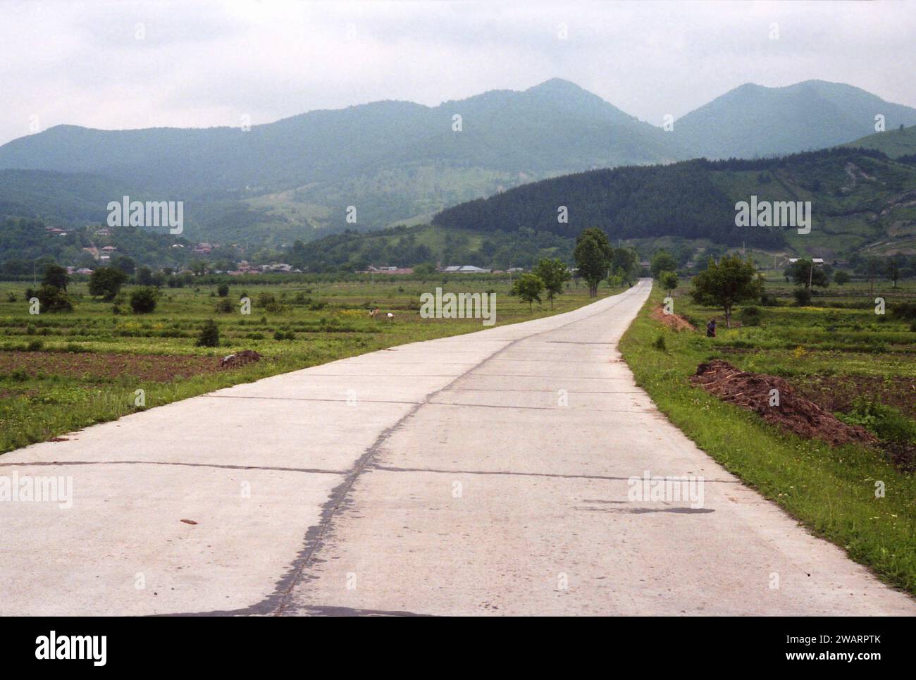 Road in Vrancea County, Romania, approx. 2000 Stock Photo