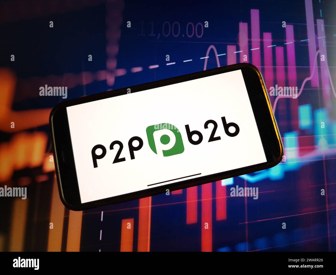 P2pb2b cryptocurrency exchange logo displayed on smartphone Stock Photo -  Alamy