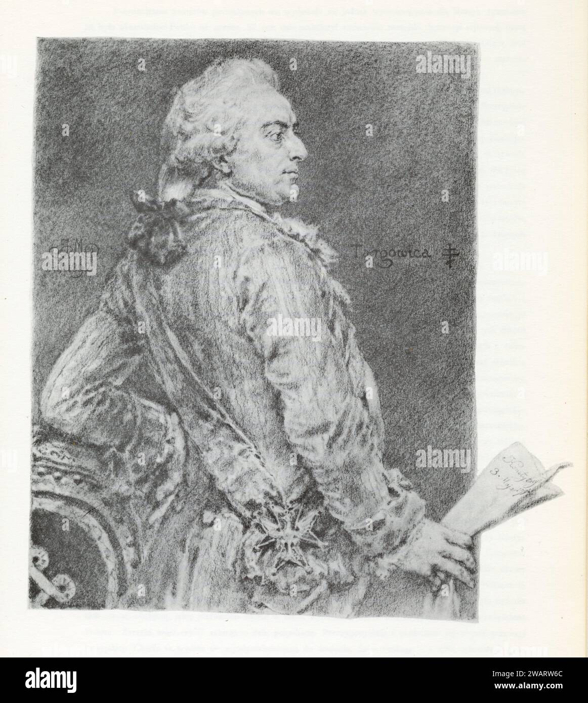 Stanisław II August, urodzony jako Stanisław Antoni Poniatowski herbu Ciołek (ur. 17 stycznia 1732 w Wołczynie, zm. 1 lutego?/12 lutego 1798 w Petersb Stock Photo