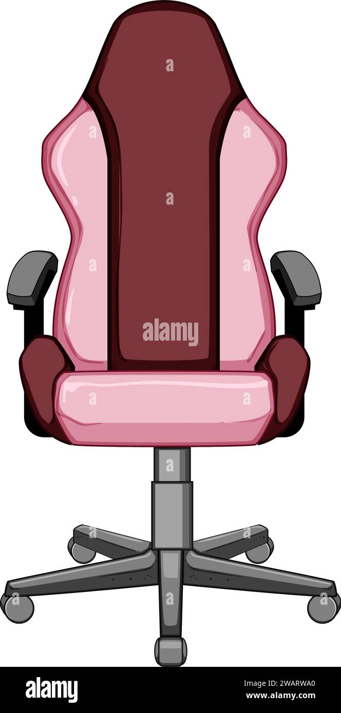 desk game chair cartoon vector illustration Stock Vector