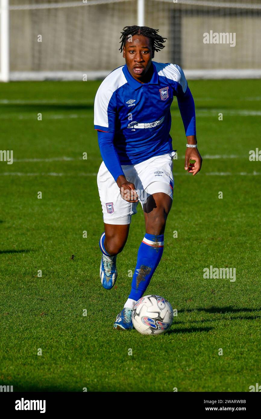 Landore, Swansea, Wales. 6 January 2024. Chuks of Ipswich