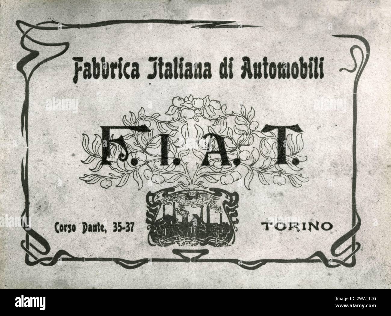 FIAT Automobiles catalogue, Italy 1902 Stock Photo