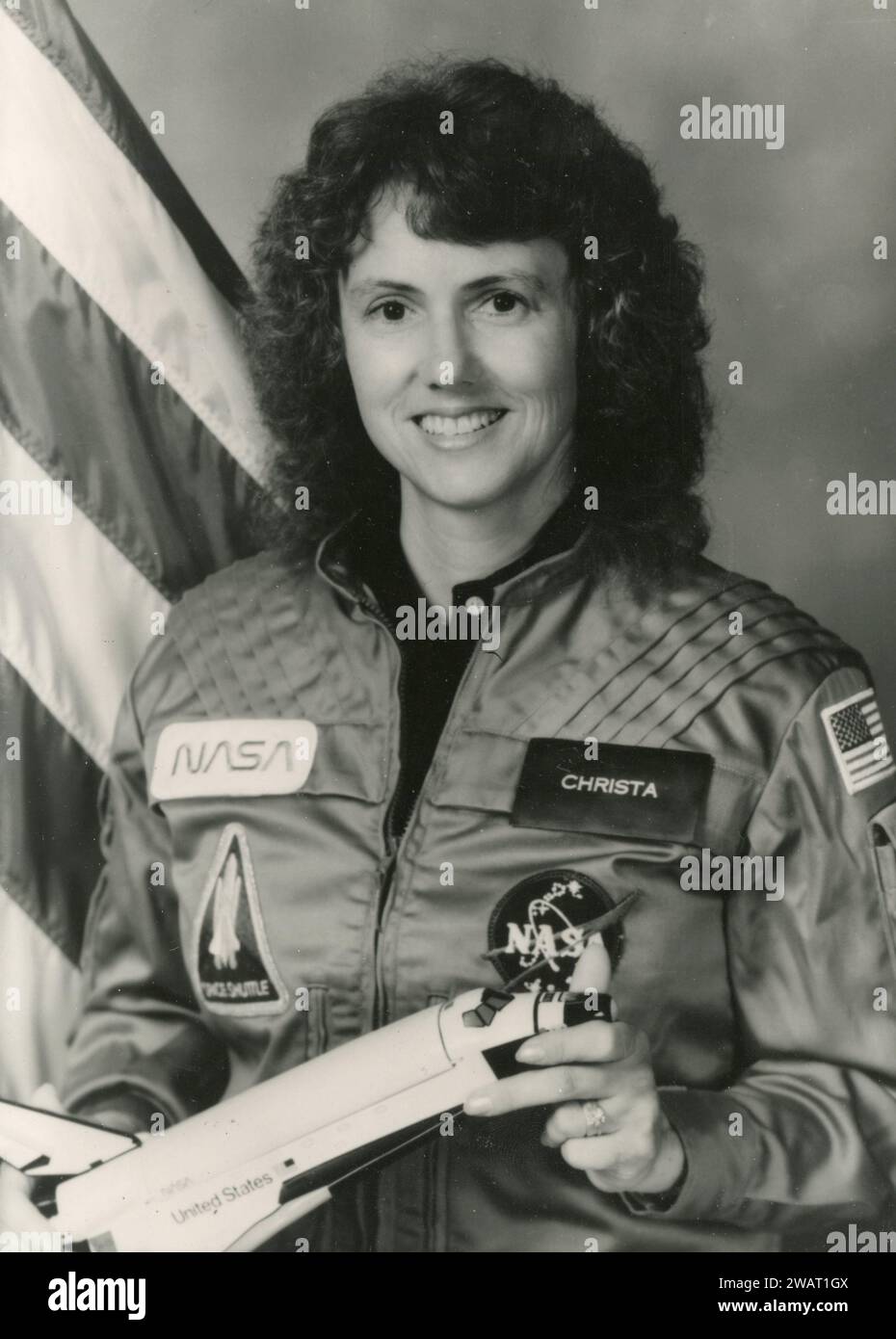 American teacher and astronaut Sharon Christa McAuliffe, USA 1985 Stock Photo