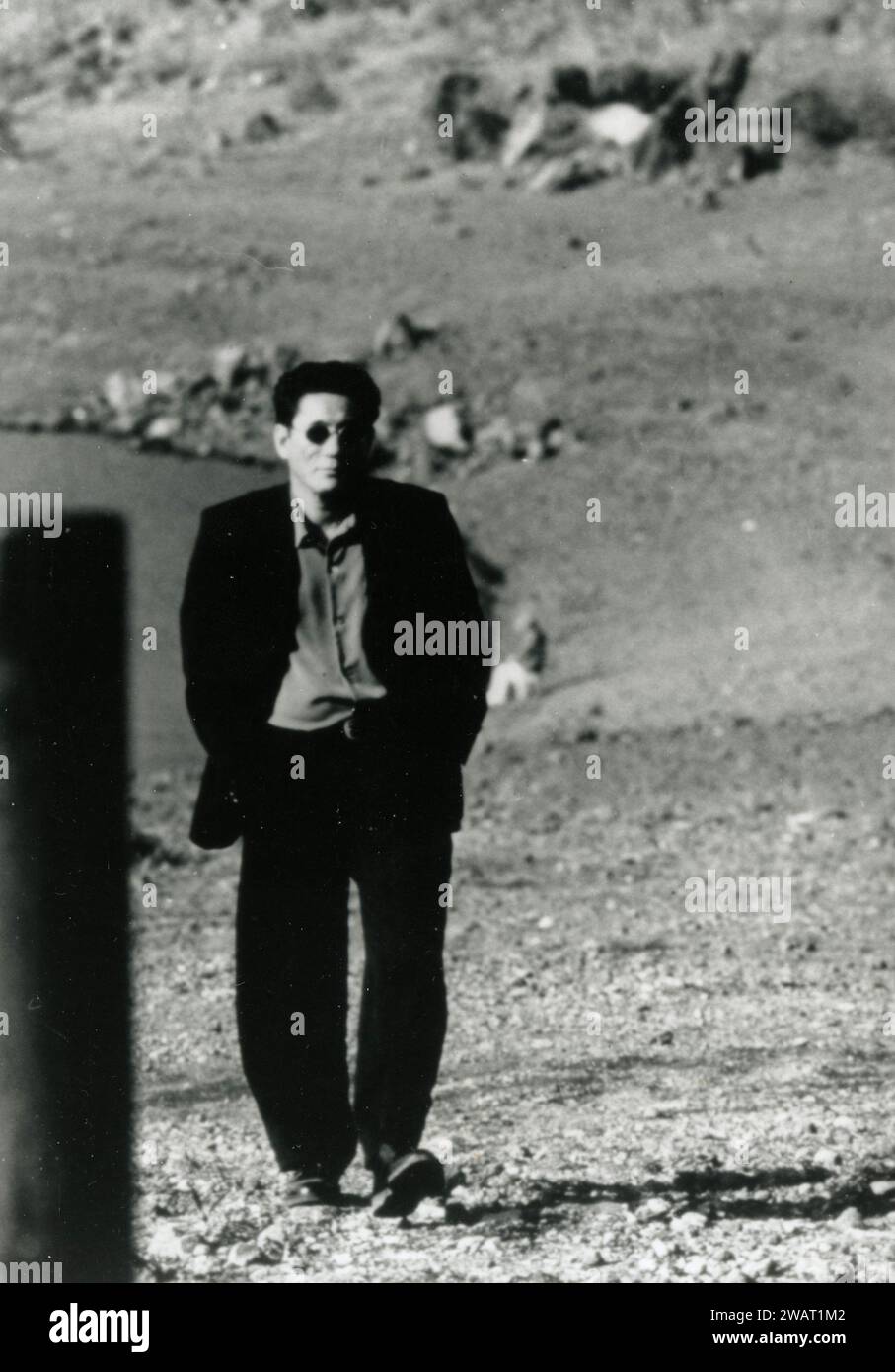 Japanese film director and actor Takeshi Kitano in the movie Fireworks (Hana-Bi), Japan 1997 Stock Photo