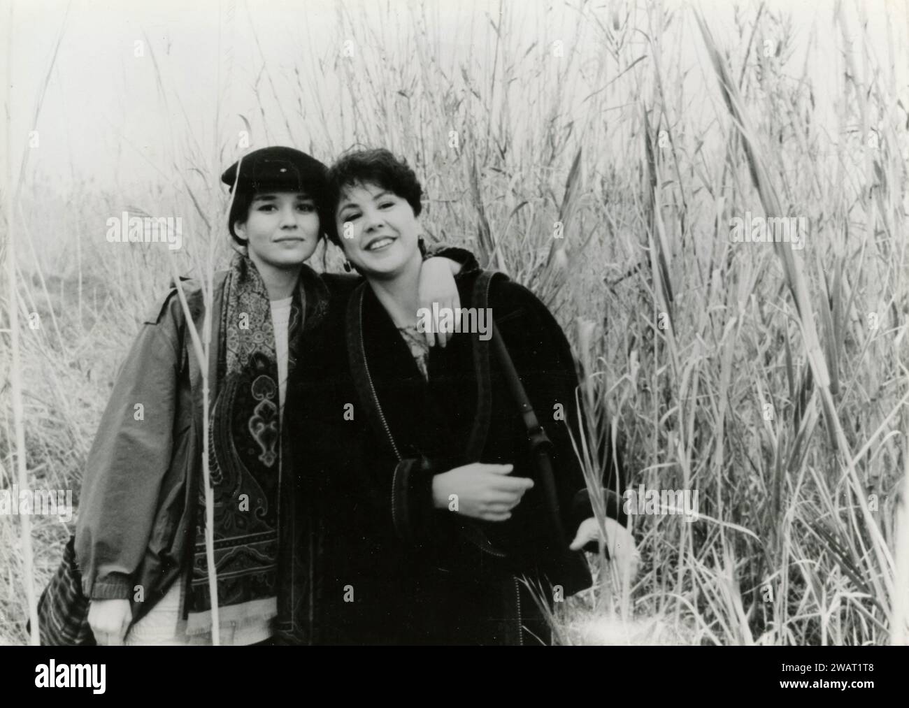 Spanish actress Cristina Marsillach and Italian actress Ottavia Piccolo in the movie Barocco, Italy 1991 Stock Photo