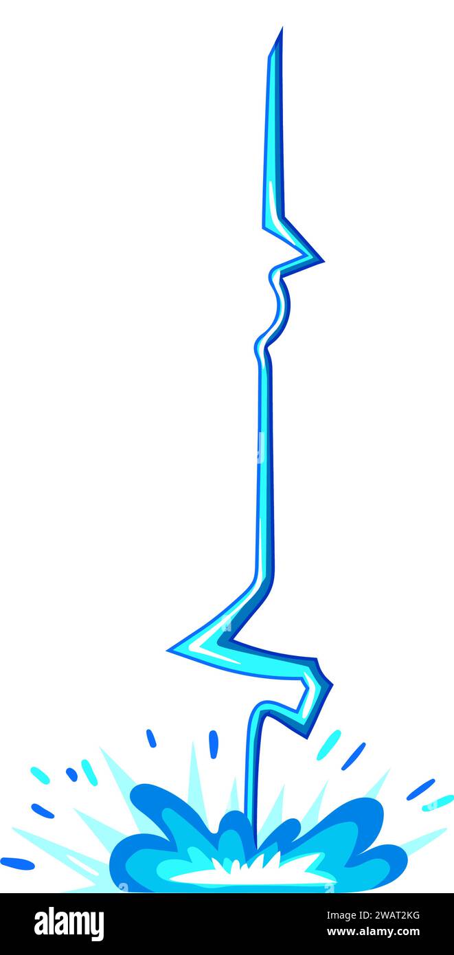 electric lightning effect cartoon vector illustration Stock Vector