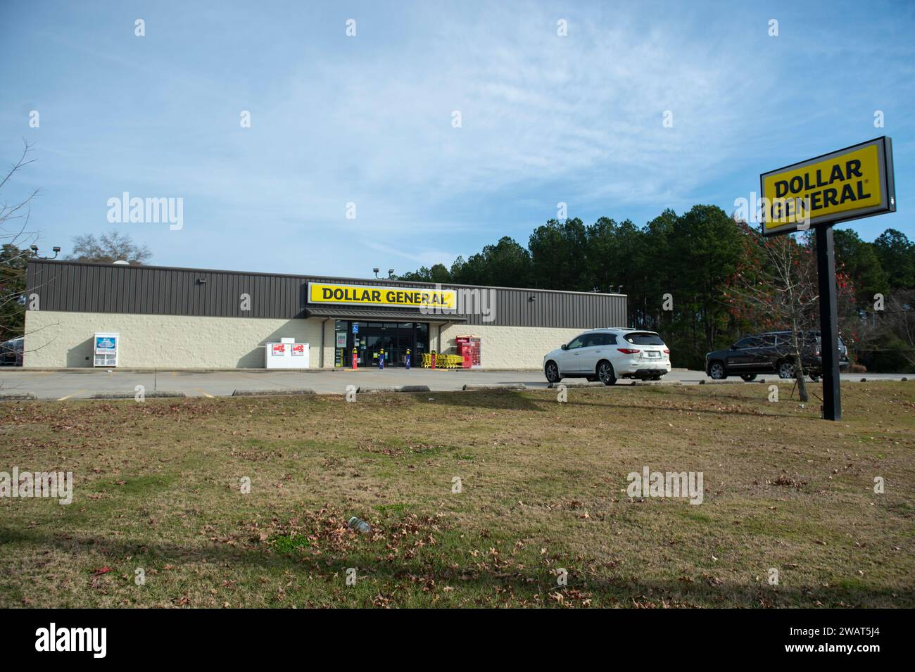 A Dollar General store on Highway 98 in Lucedale, Miss., is seen on